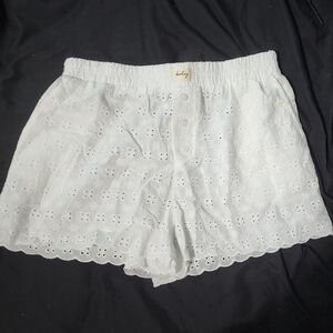 Wild Fable White Eyelet High Waist Shorts